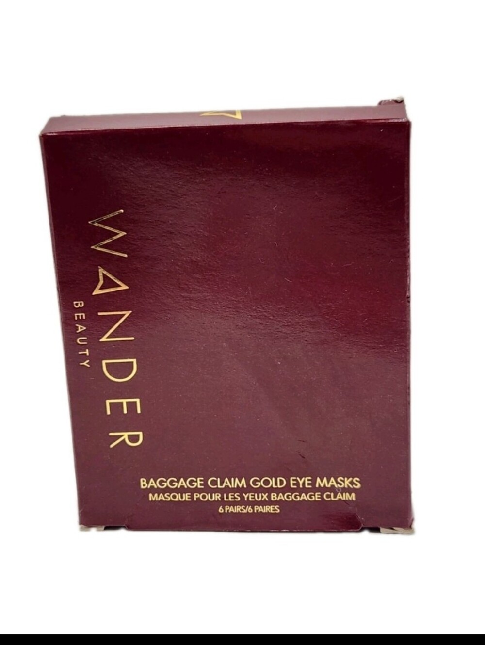 Wander Beauty Baggage Claim Gold Eye Masks 6 Pair New in Box